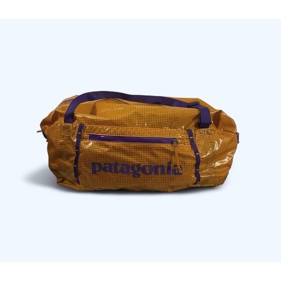 PATAGONIA BLACK HOLE DUFFEL ORANGE PURPLE GRID PLZ READ 30L PATAGONIA BLACK HOLE DUFFEL ORANGE PURPLE GRID PLZ READ 30L